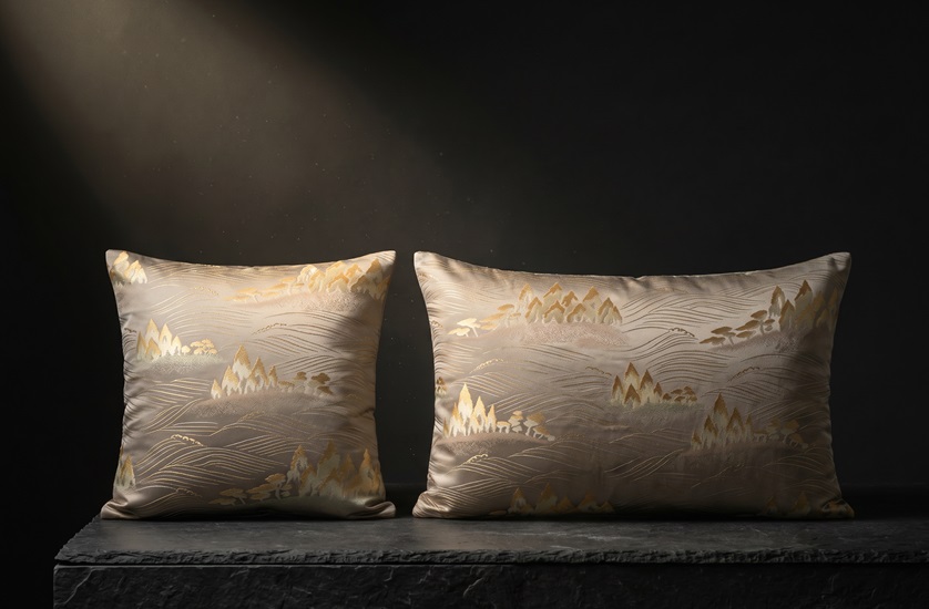 The Matsukaze Field, Pine in Pewter and Gold